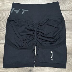 ECHT Arise Scrunch Butt High Rise Compression Shorts‎ Black Size Small